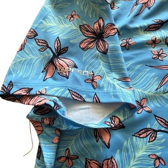 Coolibar Womens Blue Floral Top Skort Set M UPF 50+ Sun Protection NWT - Picture 7 of 16